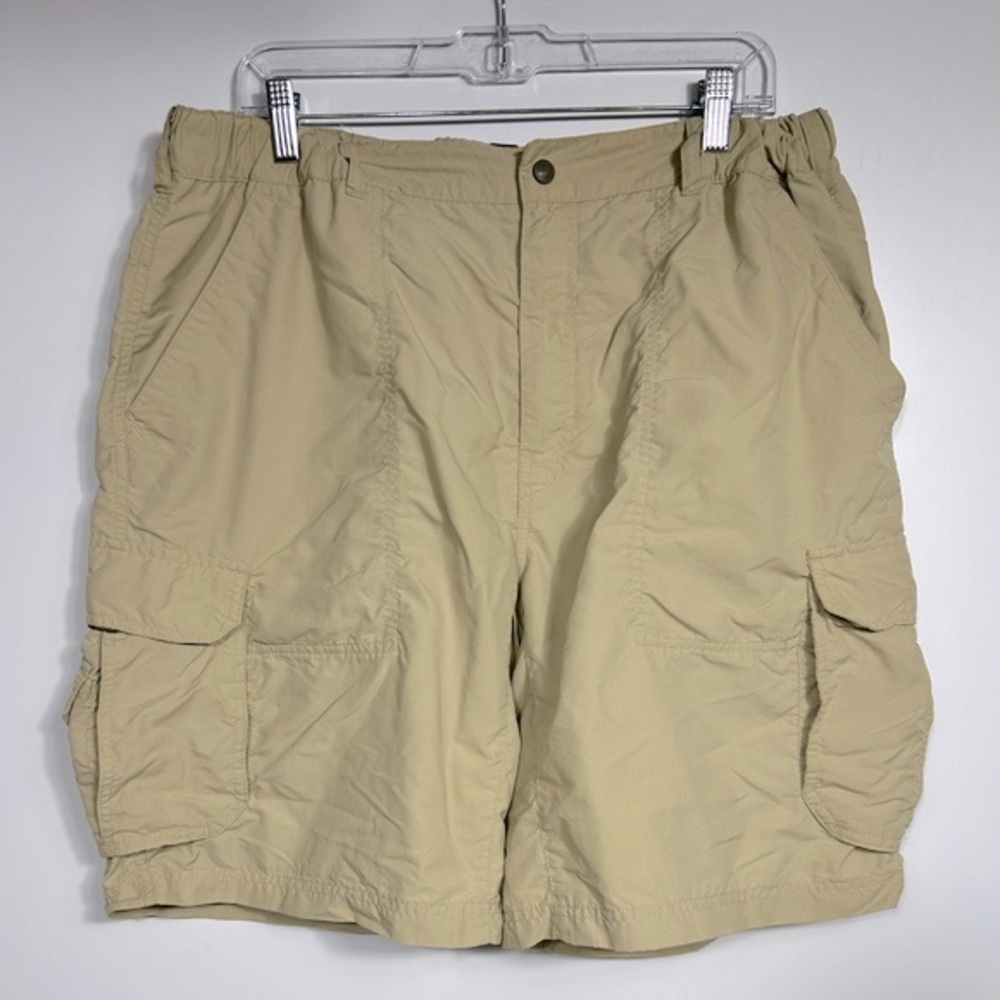 REI Men's Cargo Athletic Hiking Shorts Size XL Khaki Tan Nude